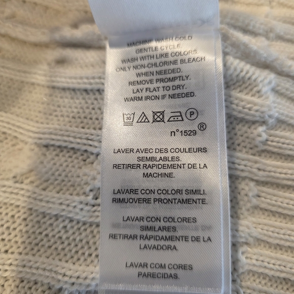 Ralph Lauren Cream Cable-Knit Zip Cardigan with Gold Logo Crest Women's Small - Picture 4 of 8